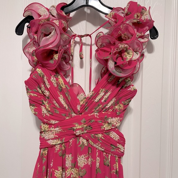 NWT ANTONIO MELANI Manila
Floral Print Rosette Sleeveless V-
Neck Maxi Dress - Picture 4 of 8